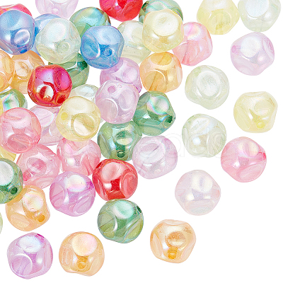 60Pcs Transparent Acrylic Beads OACR-SC0001-45-1