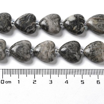 Natural Map Stone Beads Strands G-E614-A07-01-1