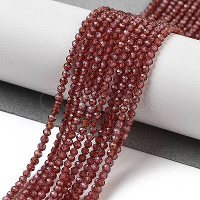 Natural Garnet Beads Strands X-G-B088-C11-02-1