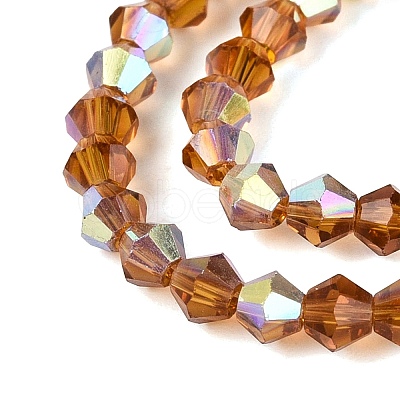 AB Color Plated Transparent Glass Beads Strands GLAA-G127-01-01I-1