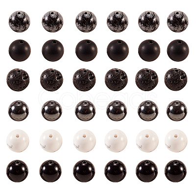 120Pcs 6 Style Natural & Synthetic Gemstone Round Beads Sets G-CJ0001-46-1