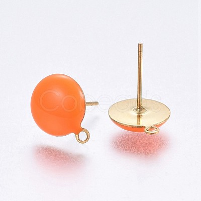 Ion Plating(IP) 304 Stainless Steel Stud Earring Findings STAS-P203-A05-02-1