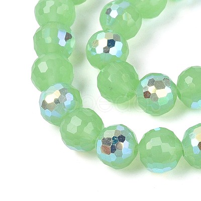 Electroplate Imitation Jade Glass Beads Strands EGLA-N024-01A-B02-1