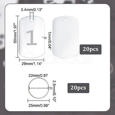 AHADERMAKER 1 Set Aluminum Pendants FIND-GA0002-89B-1