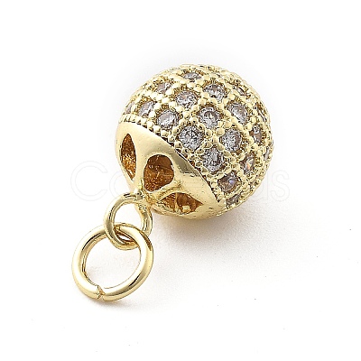 Brass Micro Pave Cubic Zirconia Pendants LS-KK-Q029-02F-G-1