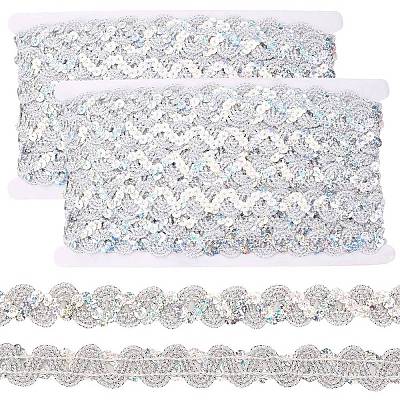 2Pcs Polyester Paillette Beads OCOR-CP0001-31B-1