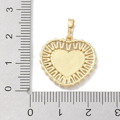 Rack Plating Brass Micro Pave Clear Cubic Zirconia Pendants KK-A224-15G-1