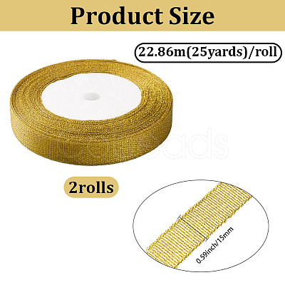 2Rolls Glitter Metallic Ribbon OCOR-GF0005-78B-01-1