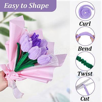 DIY Chenille Stem Tinsel Garland Craft Kits DIY-SC0033-14B-1