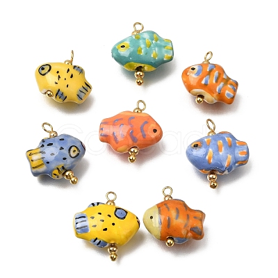 Handmade Porcelain Pendants PR-CBA0027-10G-1