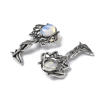 Angel Brass Opalite Pendants KK-D361-02AS-20-1