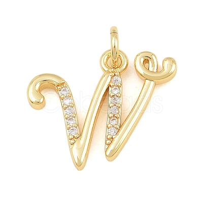 Brass Micro Pave Clear Cubic Zirconia Pendants CU-CBA7939-01W-G-1