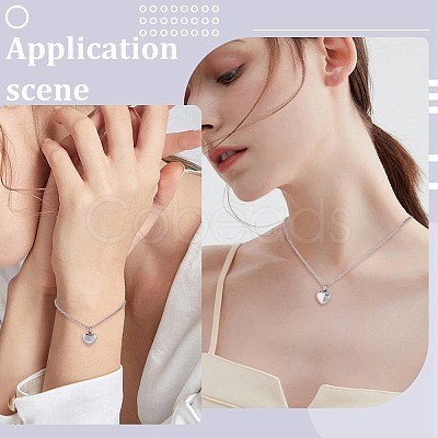 2Pcs Heart Stainless Steel Urn Ashes Pendants STAS-CN0001-72-1
