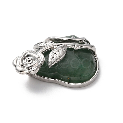 Natural Green Aventurine Pendants G-B042-01P-03-1