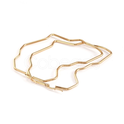 201 Stainless Steel Hoop Earrings EJEW-L243-19A-G-1