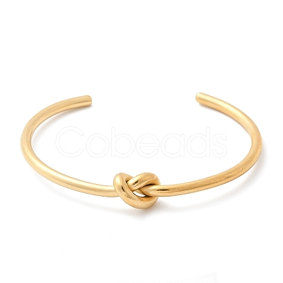 304 Stainless Steel Cuff Bangles for Women BJEW-C088-04G-1