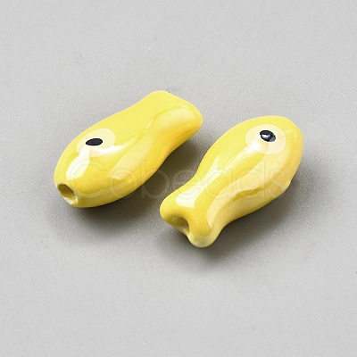 Handmade Porcelain Beads PORC-WH0023-003C-1
