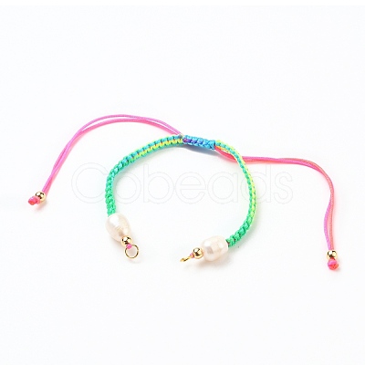 Adjustable Nylon Thread Braided Bead Bracelet Making AJEW-JB00791-01-1