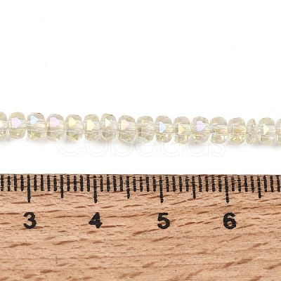 Electroplate Glass Beads Strands GLAA-Q105-03-04-1