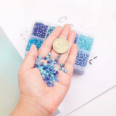 1 Box Mixed 6/0 Glass Seed Beads Round Loose Spacer Beads SEED-X0050-4mm-04-1