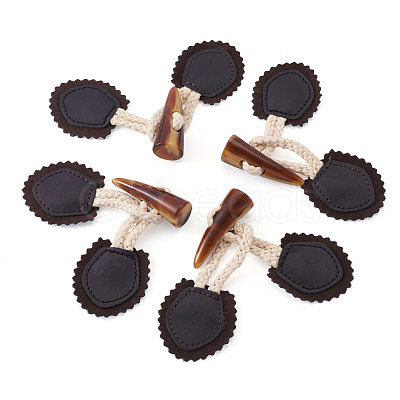 5 Pairs Resin Buttons BUTT-TA0001-48B-1