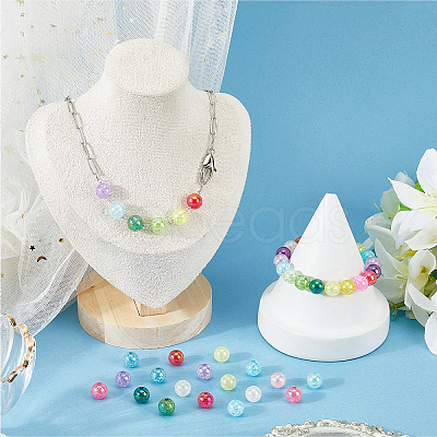 Transparent Crackle Acrylic Beads PACR-PA0001-18B-1