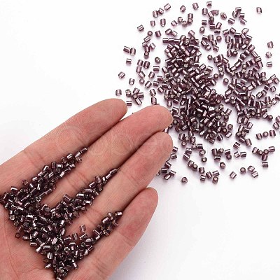 8/0 Glass Bugle Beads SEED-S032-07A-56B-1