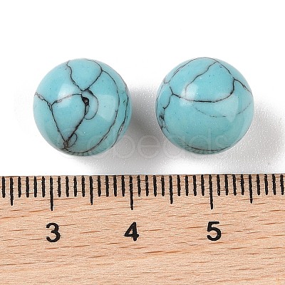 Synthetic Turquoise No Hole Sphere Beads G-K353-04B-12-1