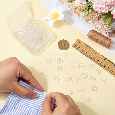 80Sets 4 Styles Resin Snap Buttons FIND-CY0001-44-1