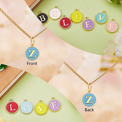 120Pcs 12 Colors Golden Plated Alloy Charms ENAM-SZ0001-64Z-1