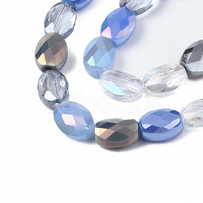 Electroplate Glass Beads Strands EGLA-S194-17C-1