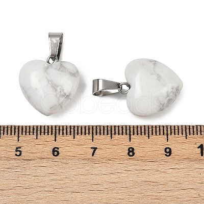 Natural Howlite Pendants G-I311-A31-1
