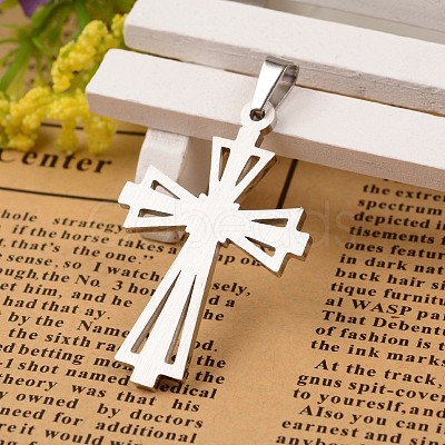 Tarnish Resistant 304 Stainless Steel Cross Pendants LS-STAS-I035-31A-1