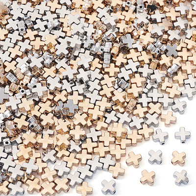 500Pcs 2 Colors CCB Plastic Beads CCB-TA0001-18-1