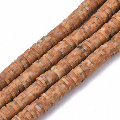 Handmade Polymer Clay Bead Strands X-CLAY-S094-6mm-B04-1