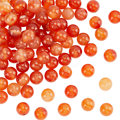 Olycraft 2 Strands Natural Carnelian Beads Strands G-OC0004-56-1