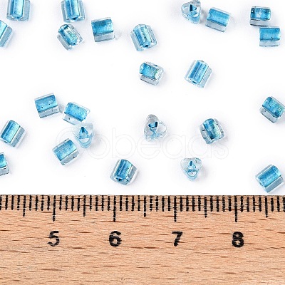 6/0 Transparent Inside Colours Glass Seed Beads SEED-N006-003D-1