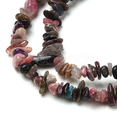 Natural Multicolor Tourmaline Chip Beads Strands G-D093-A05-1