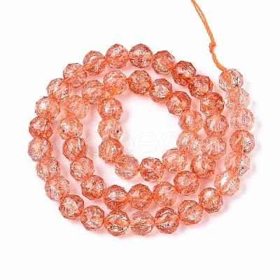Crackle Transparent Glass Beads Strands LS-GLAA-N063-8mm-06-1