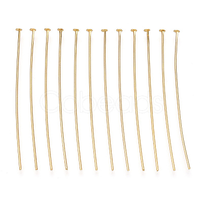 Brass Flat Head Pins KK-G331-11-0.7x51-1