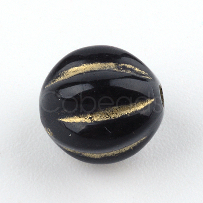 Round Plating Acrylic Beads PACR-Q102-49B-1