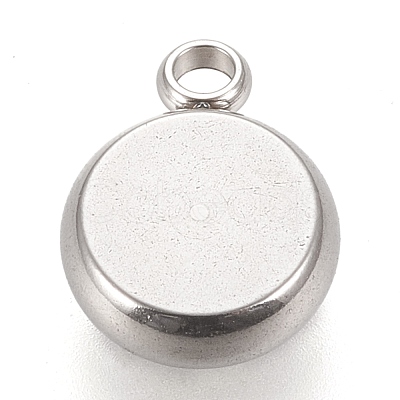 Non-Tarnish 304 Stainless Steel Pendant Cabochon Settings X-STAS-K202-03B-P-1