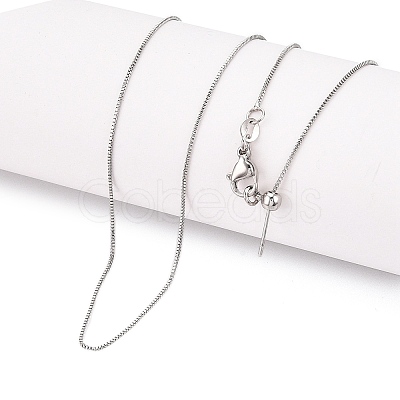 Brass Box Chain Necklaces for Women NJEW-G084-09P-1