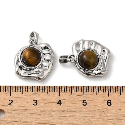 Natural Tiger Eye Pendants KK-M270-42P-1