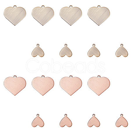 24Pcs 4 Style Brass Charms KK-CA0001-30-1