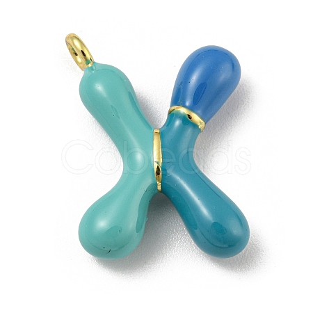 Brass Enamel Pendants KK-E093-03G-X-1
