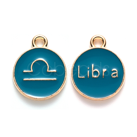 Alloy Enamel Pendants ENAM-S124-01B-05K-1