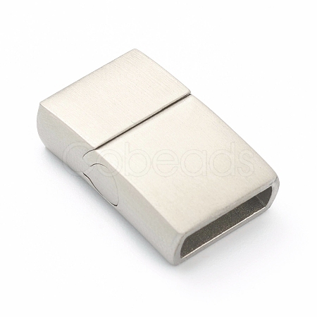 Tarnish Resistant 304 Stainless Steel Magnetic Clasps with Glue-in Ends X-STAS-B017-03P-1