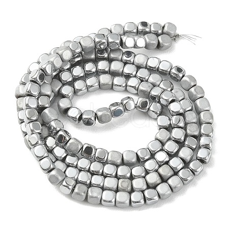 PVD Vacuum Plating Electroplate Non-magnetic Synthetic Hematite Beads Strands G-YW0001-48A-1