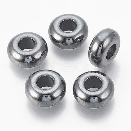 Synthetic Non-magnetic Hematite European Beads X-G-T094-11J-1